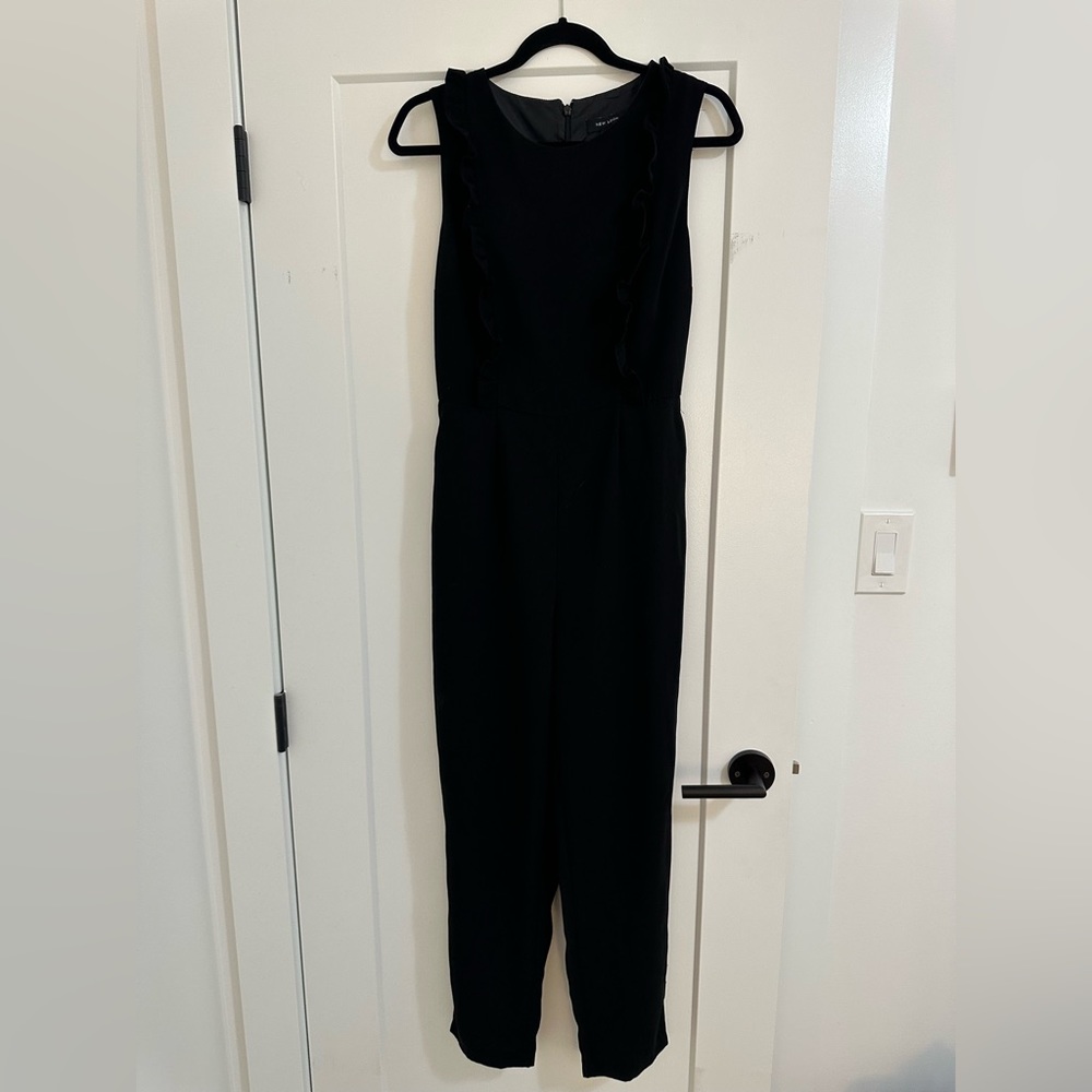 Ruffle Black Jumpsuit